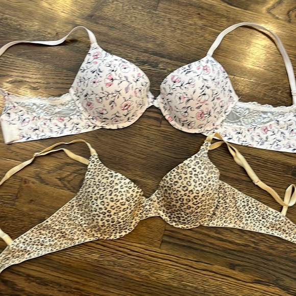 Victoria's Secret Other - Floral and Leopard Print Women's Bras so pretty 
Size 34-36 C